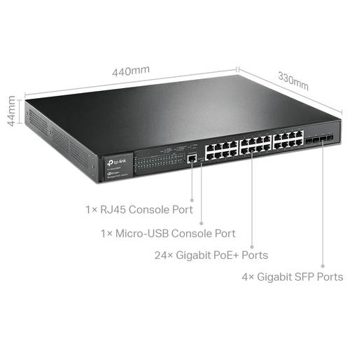PORT: 48× Gigabit PoE+ Ports, 4× Gigabit SFP Slots, RJ45/Micro-USB